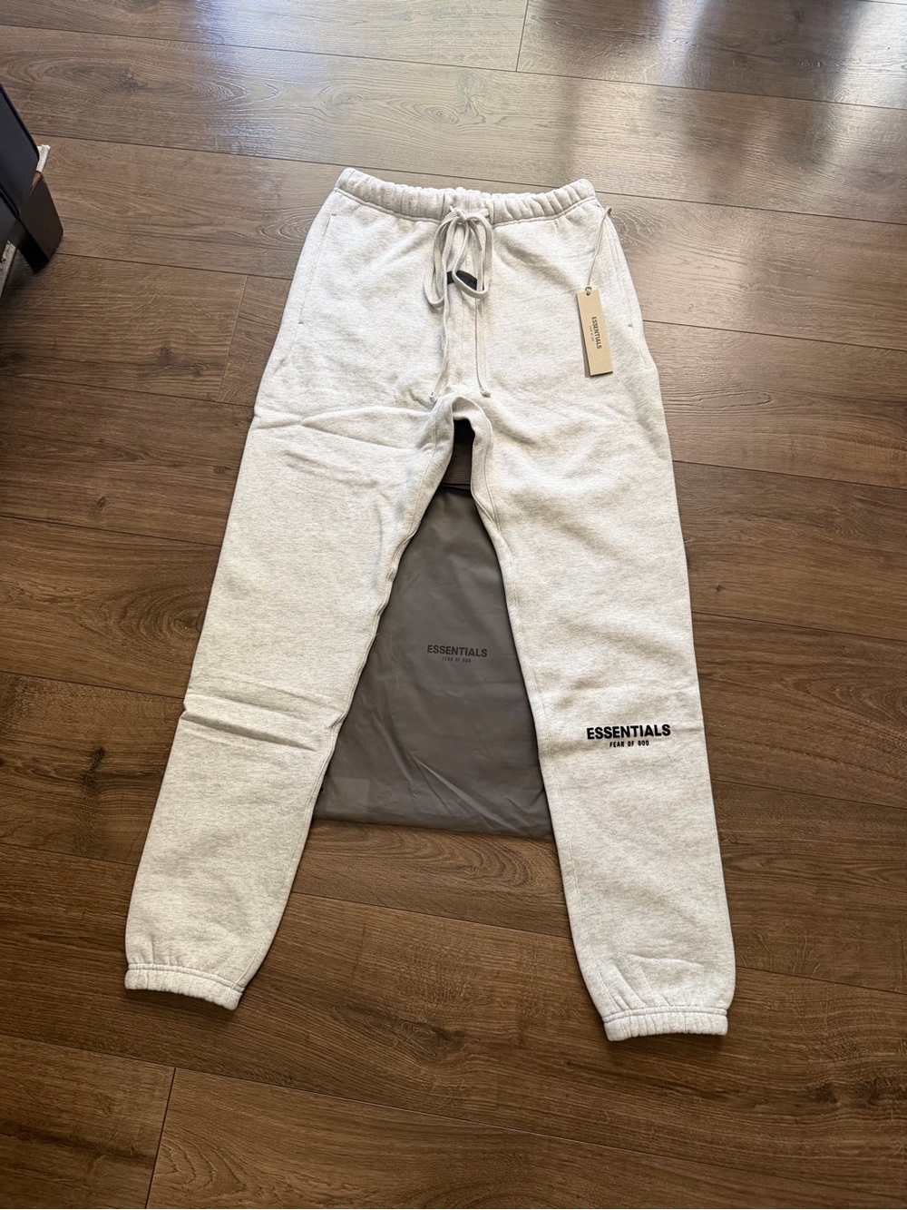 ESSENTIALS Men’s Heather Light Gray Joggers